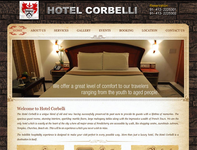 Hotels in Pondicherry – Hotel Corbelli – PONDICHERRY :: Mid Town hotels pondicherry :: Boulevard Town Hotels