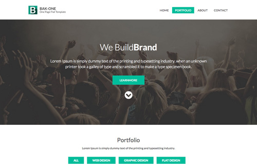 Bak One Corporate Responsive HTML template