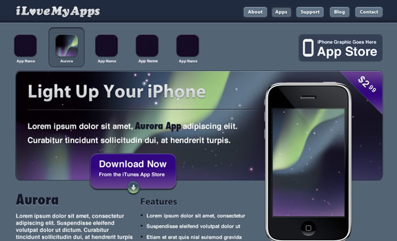 Create a Promotional iPhone App Site in Photoshop