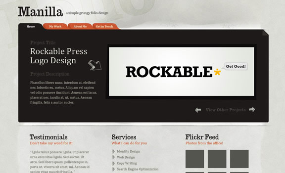 Photoshop Paper Texture from Scratch then Create a Grungy Web Design with it!
