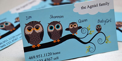 Owl family mommy card Owl family mommy card