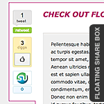 How to  add Floating share box to your website