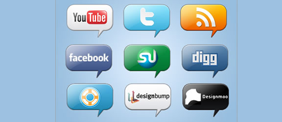 Networking & Bookmarking Icon Set
