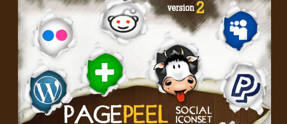 Page Peel Social Icons