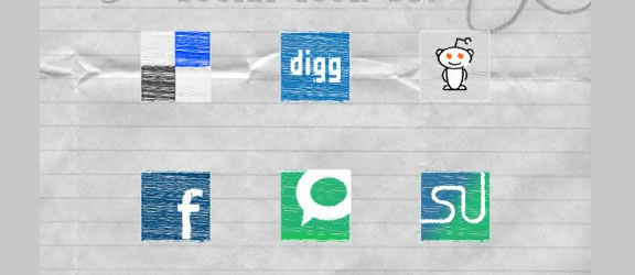 Exclusive Scribble Social Media Icon Set and Tutorial