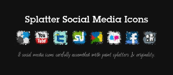 Splatter Social Media Icons