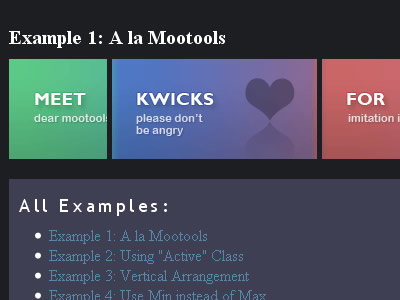 Kwicks for jQuery