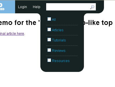 Create Vimeo-like top navigation