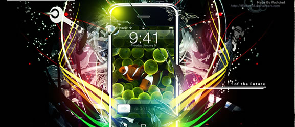 An iPhone advertising poster An iPhone advertising poster