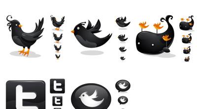 Black Twitter icons
