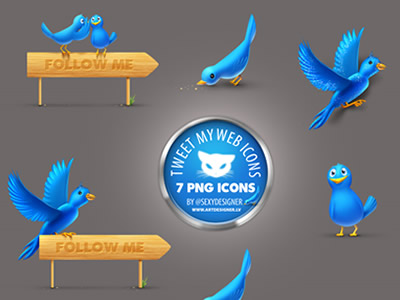 Twitter Icons TweetMyWeb 7 PNG by LazyCrazy