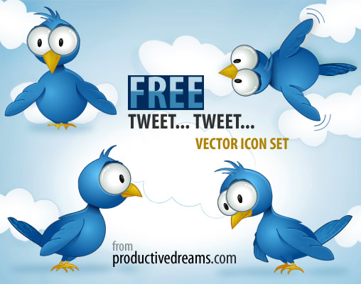 Free Twitter Icon Set by Productivedreams