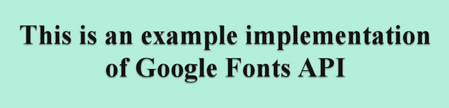 Google Font API