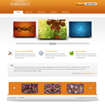 Design a website layout in photoshop – PORTFOLIA