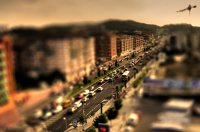 Barcelona Road Tilt Shift