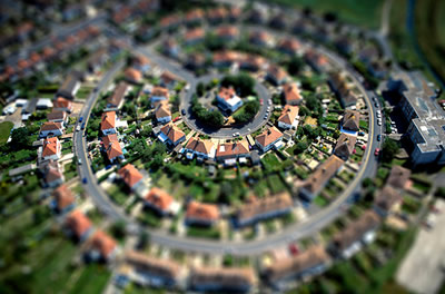 Model Circular estate of semi detached housing