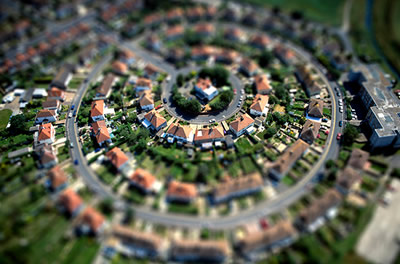 Model Circular estate of semi detached housing