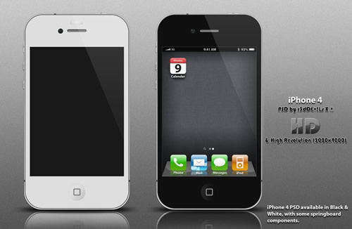 iPhone 4 PSD : HD