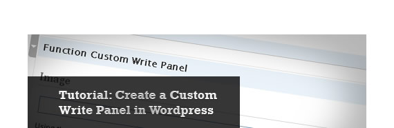 Creating Custom Write Panels in WordPress