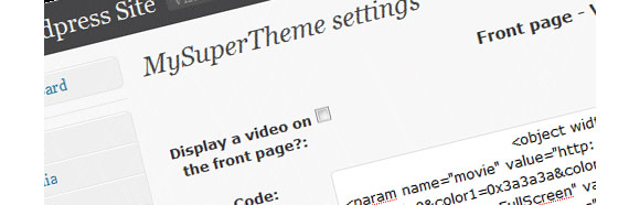 Add an Options page to your WP theme