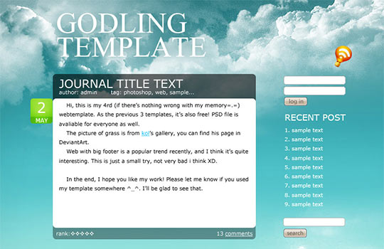 50 Free PSD website templates