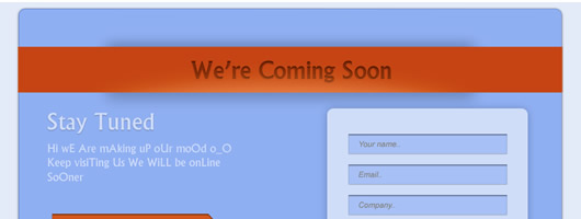Coming Soon Template PSD Source