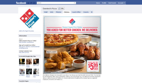 Dominos Facebook Page Dominos Facebook Page