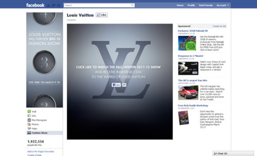 Louis Vuitton Facebook Page
