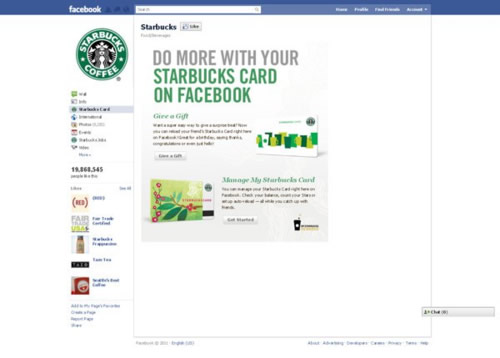 Starbucks Facebook Page Starbucks Facebook Page
