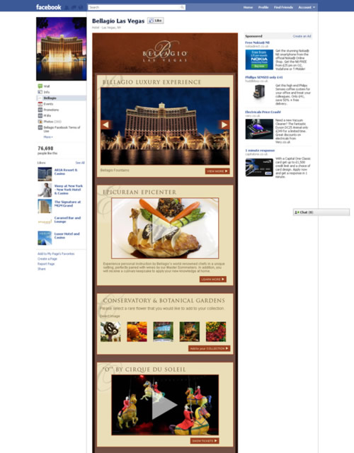 Bellagio Las Vegas Facebook Page Bellagio Las Vegas Facebook Page