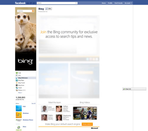 bing Facebook Page bing Facebook Page