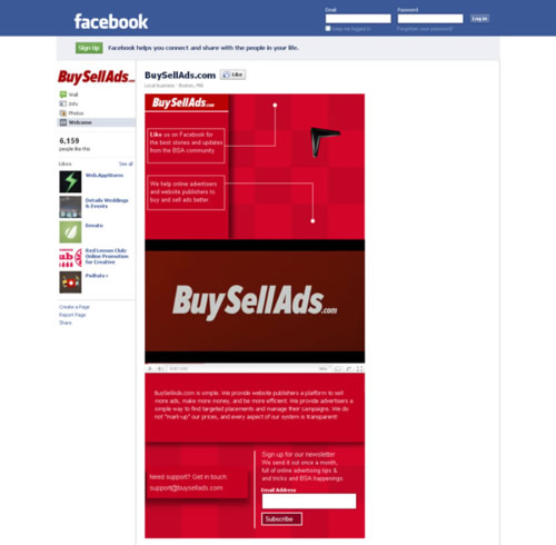 buysellads Facebook Page