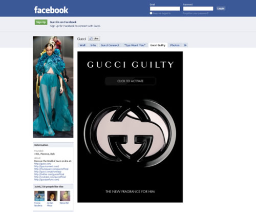 Gucci Facebook Page Gucci Facebook Page