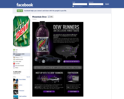 mountaindew Facebook Page mountaindew Facebook Page