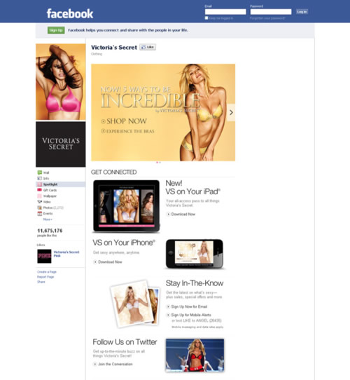 Victorias Secret Facebook Page