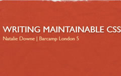 CSS Systems For Writing Maintainable CSS by Natalie Downe