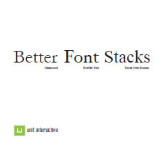Better CSS Font Stacks by Nathan Ford