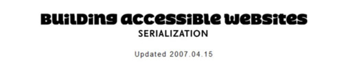 Building Accessible Websites