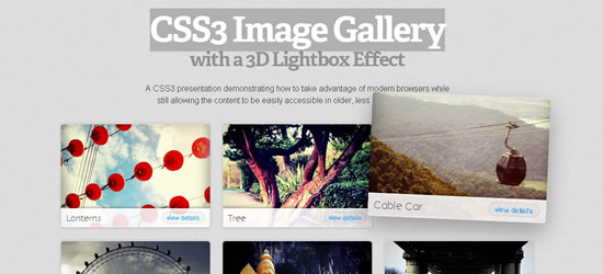 Create a CSS3 Image Gallery with a 3D Lightbox Animation