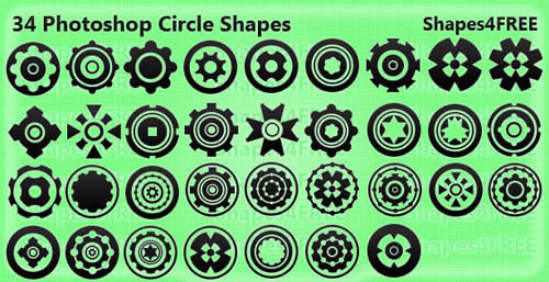 34 Creative Photoshop Custom Shapes – Circles