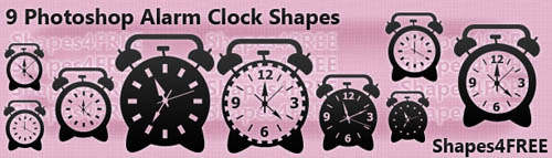 9 Photoshop Alarm Clock Shapes