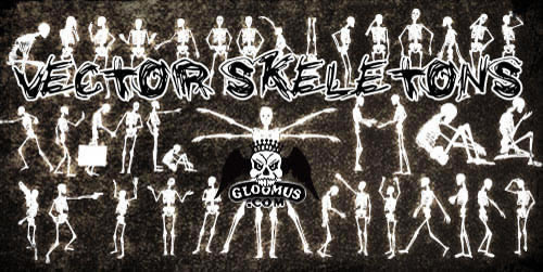 Vector Skeletons Clipart