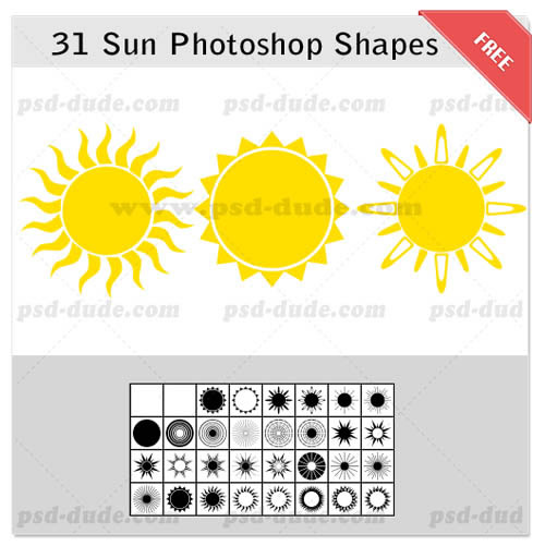 Sun Photoshop Shapes