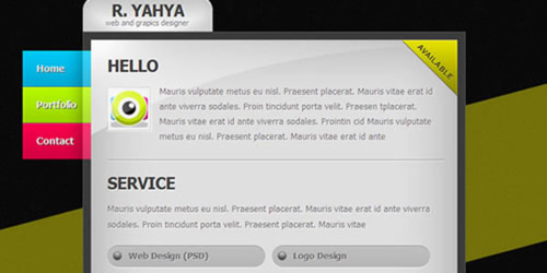 Free PSD Web design elements