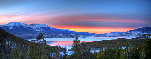 Lake Dillon East Sunset Panorama