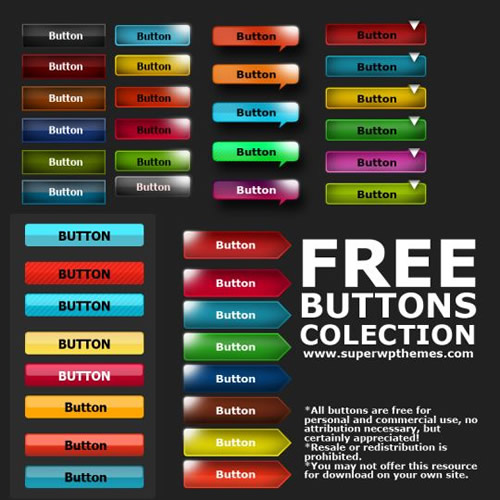 Free Button PSD