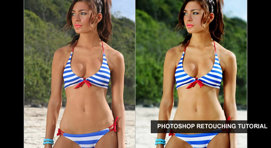 Professional Photo Retouching Bikini Model 