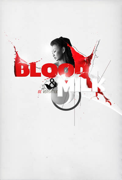 Create Blood and Milk Typography Poster in Photoshop