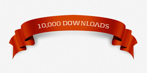 10k downloads ribbon