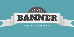 Free Layered PSD Banner-Badge